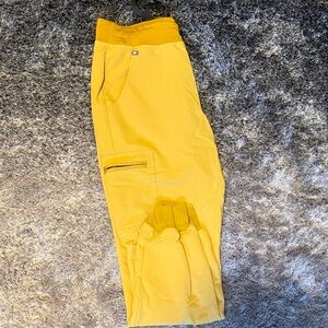 FIGS Yellow Cargo Jogger scrub pants